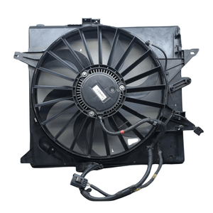 2004 - 2009 Jaguar XJ8 VDP X350 Engine Radiator Cooling Fan Motor Shroud Assembly OEM - Car Parts Direct