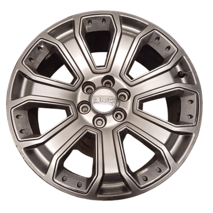 2015-2020 GMC Yukon XL 22X9 Wheel Silver Chrome Inserts Single Rim 7 Spokes OEM