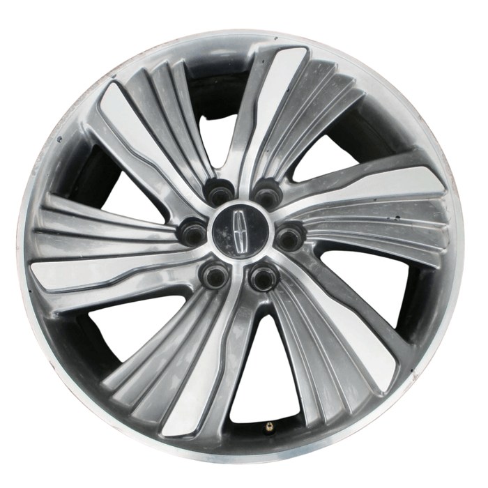 2018-2019 Lincoln Navigator OEM factory Machined Gray Alloy wheel Rim 22x9-1/2, (aluminum), 6 spoke